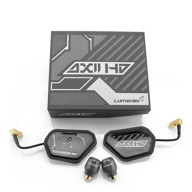 Lumenier AXII HD v2 5.8GHz 8.2dBi Patch 2.2dBi Stubby Signal Range Extender Antenna Combo for Digital HD FPV Goggles 
Lumenier AXII HD v2 5.8GHz 8.2dBi Patch 2.2dBi Stubby Signal Range Extender Antenna Combo for Digital HD FPV Goggles