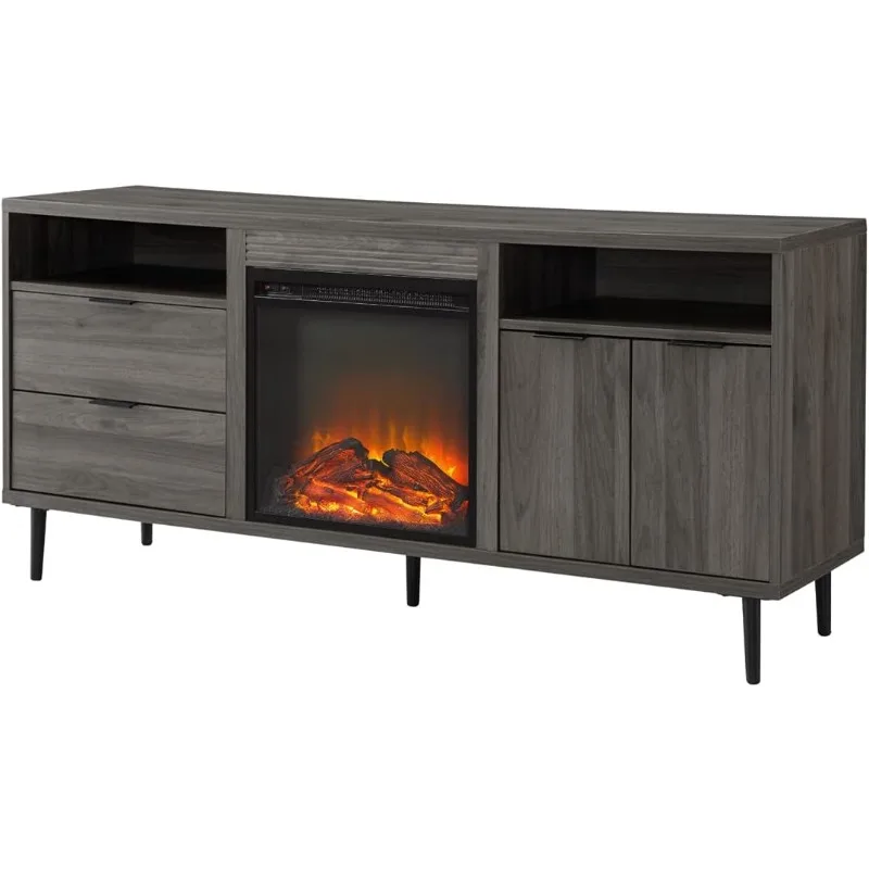 Modern Wood Fireplace TV Stand with Cabinet Doors and Drawers for TV's up to 65" Flat Screen Universal TV Console
Modern Wood Fireplace TV Stand with Cabinet Doors and Drawers for TV's up to 65" Flat Screen Universal TV Console