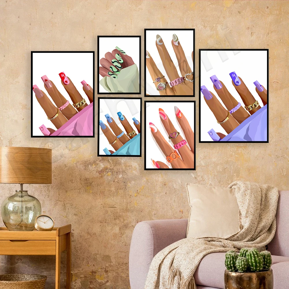 Fashion Beauty Nail Art Print Poster, Salon Beauty Room Makeup Artist Decor Painting Nail Technician Gift
Fashion Beauty Nail Art Print Poster, Salon Beauty Room Makeup Artist Decor Painting Nail Technician Gift