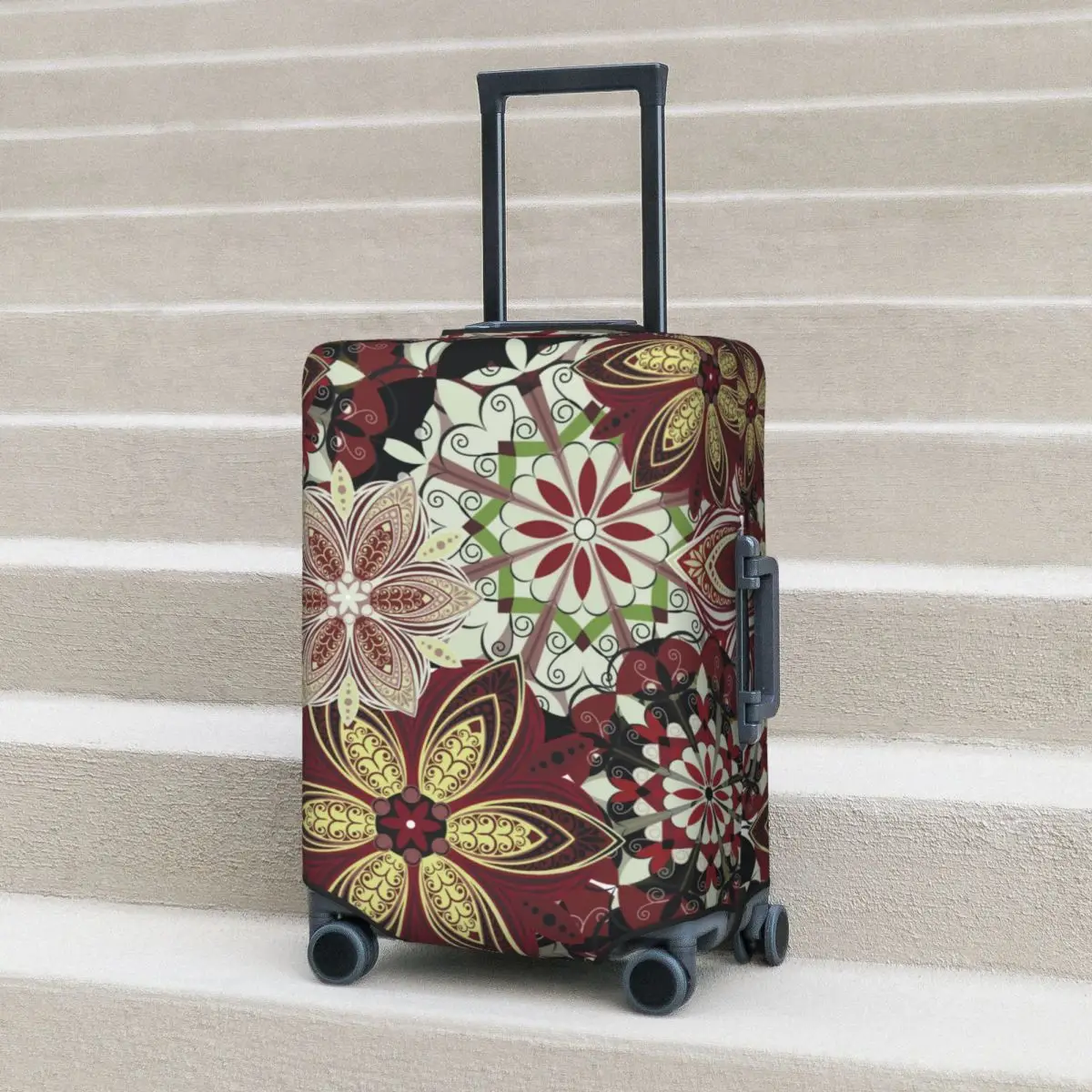 Floral Mandala Pattern Suitcase Cover Abstract Geometric Travel Protector Flight Strectch Luggage Accesories
Floral Mandala Pattern Suitcase Cover Abstract Geometric Travel Protector Flight Strectch Luggage Accesories