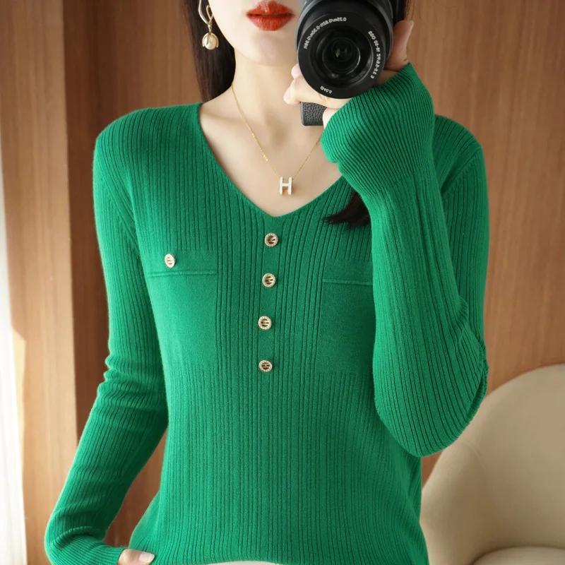 2023 New Cashmere Sweater Women Keep Warm V-neck Cashmere Sweaters Fashion Long Sleeve Pullovers
2023 New Cashmere Sweater Women Keep Warm V-neck Cashmere Sweaters Fashion Long Sleeve Pullovers
