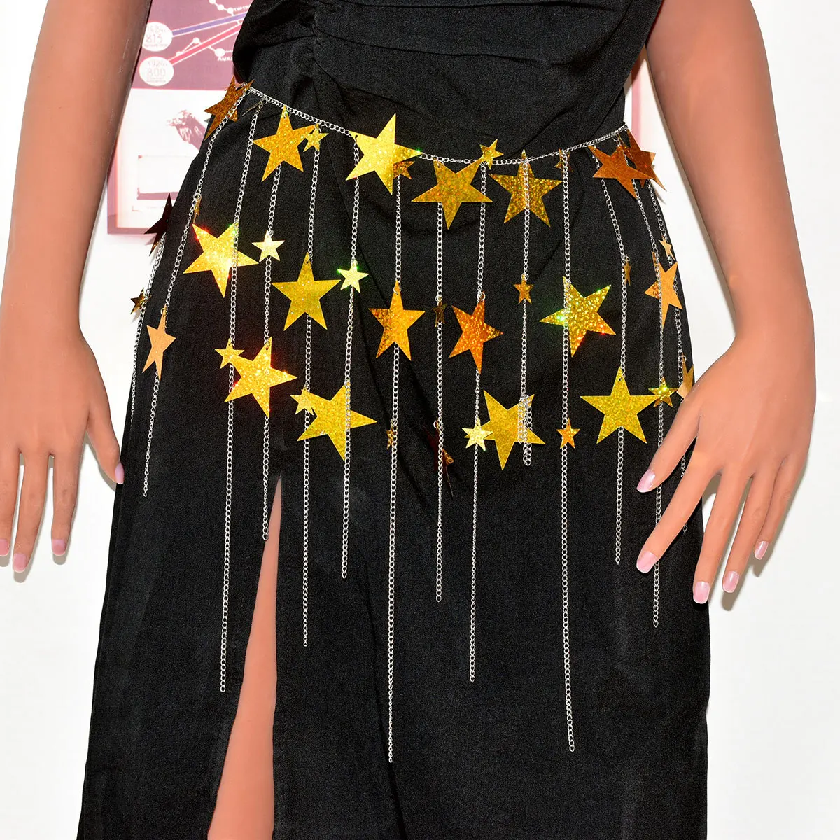 Belly Dance Waist Chain Sexy Metal Sequin Pentagram Body Chain Women's Shiny Bikini Mini Skirt Slip Dress Lingerie Jewelry
Belly Dance Waist Chain Sexy Metal Sequin Pentagram Body Chain Women's Shiny Bikini Mini Skirt Slip Dress Lingerie Jewelry