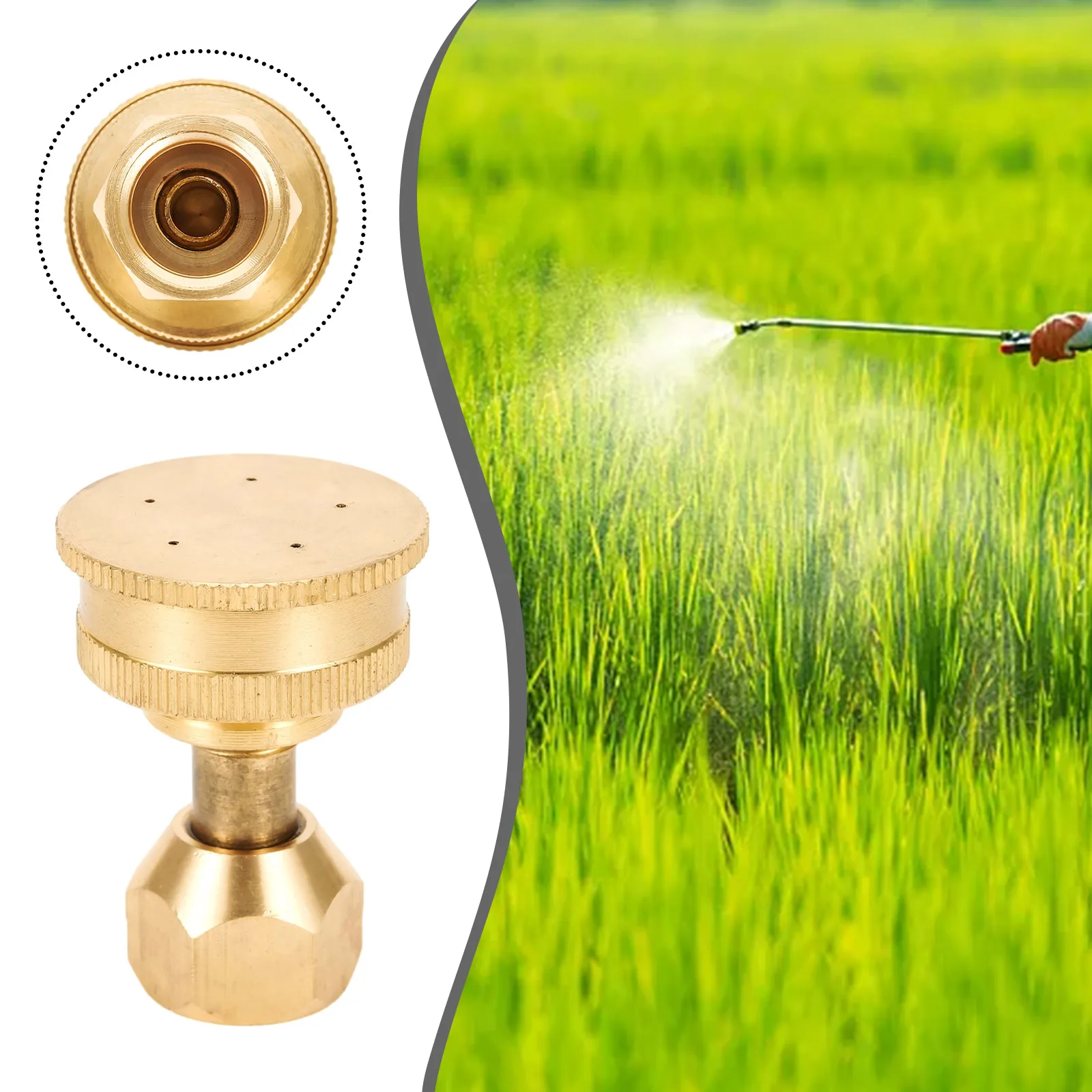 

Brass Garden Sprinkler Hose M14 Atomizing Spray Adjustable 5 Hole Brass Sprayer Nozzle Easy Installation Fitting Hose Fitting