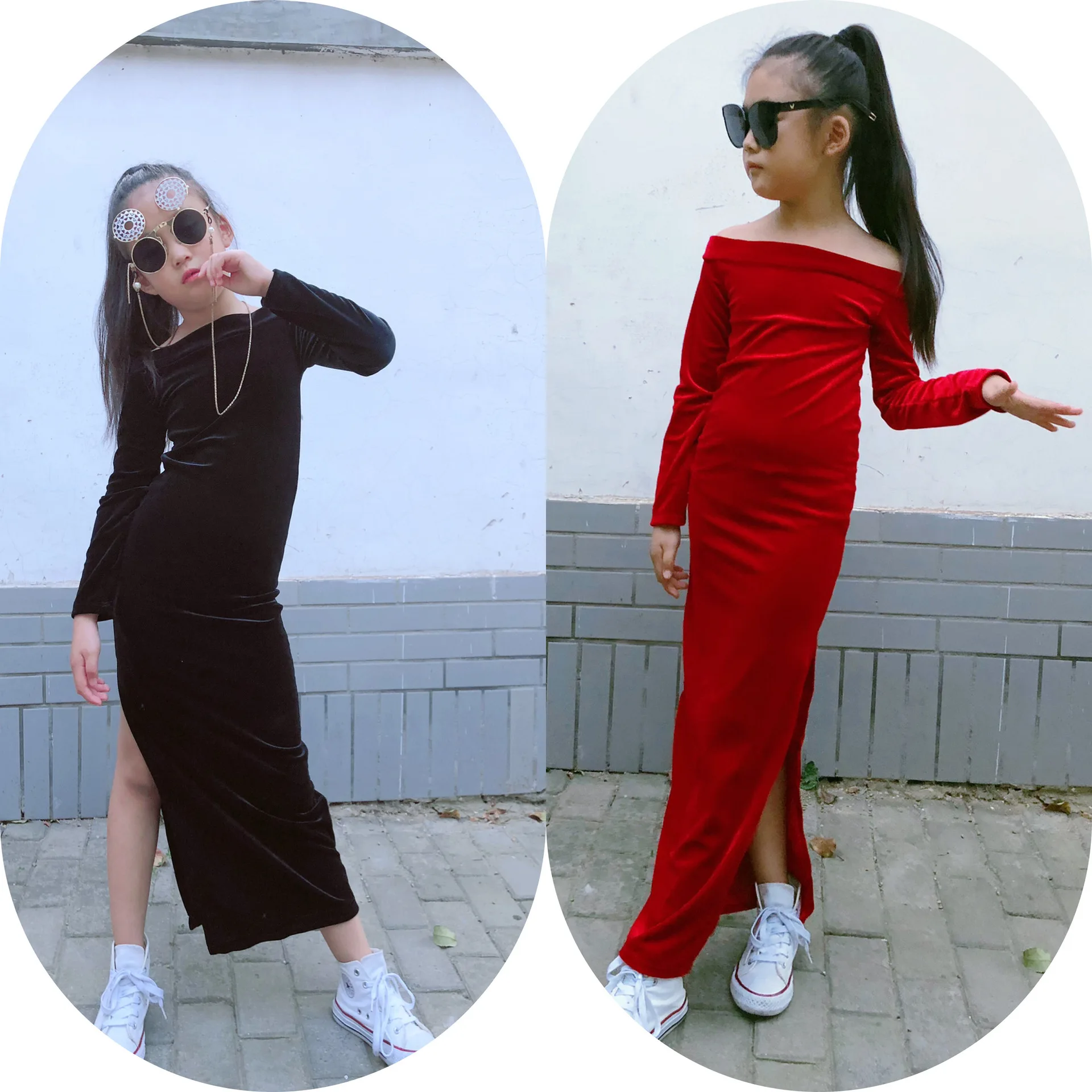 Осенняя одежда для малышей, длинное платье макси, китайский костюм для маленьких девочек-подростков, платья без бретелек с открытыми плечами и разрезом, бархатное платье от 1 до 16 лет 
Осенняя одежда для малышей, длинное платье макси, китайский костюм для маленьких девочек-подростков, платья без бретелек с открытыми плечами и разрезом, бархатное платье от 1 до 16 лет