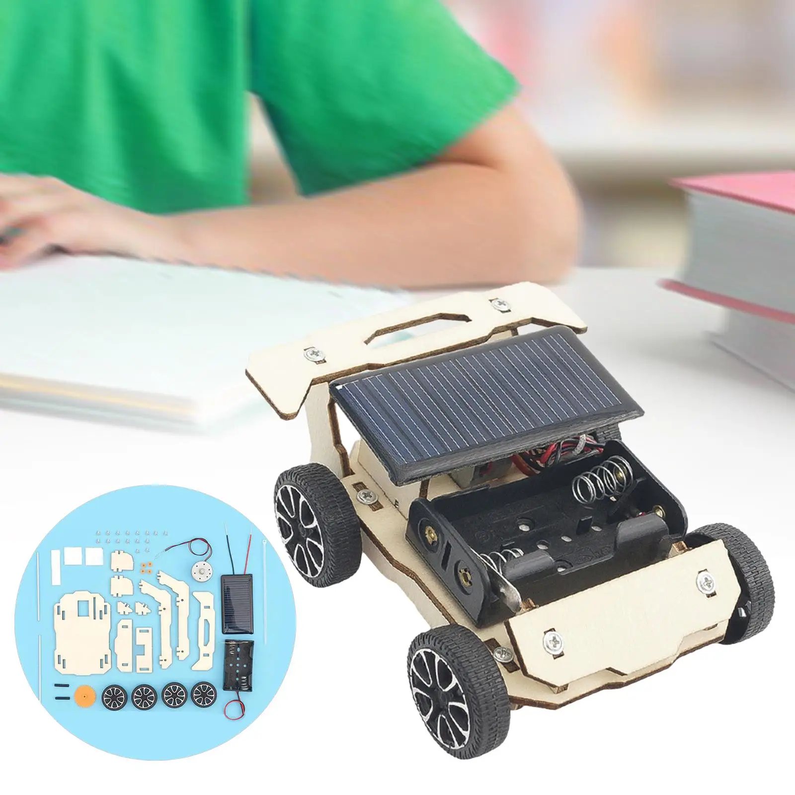 

Solar Powered Car Kits Cognitive Thinking Ability Developing Toy DIY Science Experiments for Club Present Party Dorm Physics