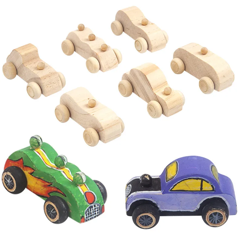 

8PCS Wood DIY Car Toys, Unfinished Wooden Cars, Crafts for Students Home Activities, Easy Woodworking and Family Time Set