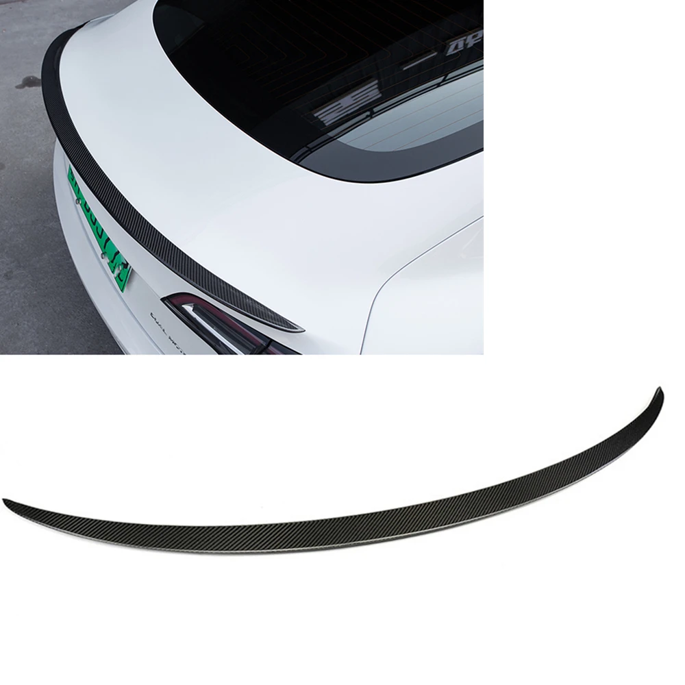 

Rear Trunk Spoiler Wing For Tesla Model 3 MODEL3 2017 2018 2019 2020 2021 2022 2023 Matte/Gloss Carbon Fiber Car Splitter Lip