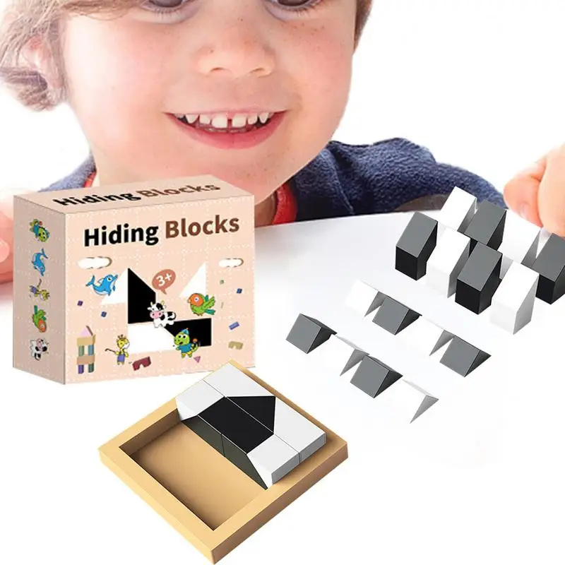 Hiding Blocks Black And White Montessori Puzzle Games Cubes Educational Building Bricks Jigsaw Puzzle Board Game Puzzle For Kids
Hiding Blocks Black And White Montessori Puzzle Games Cubes Educational Building Bricks Jigsaw Puzzle Board Game Puzzle For Kids