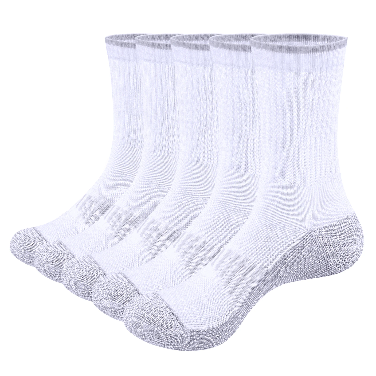 

YUEDGE Women's Moisture Wicking Athletic Socks Everyday Soft Cushioned Crew Socks Work Boot Socks for Women Size 34-44