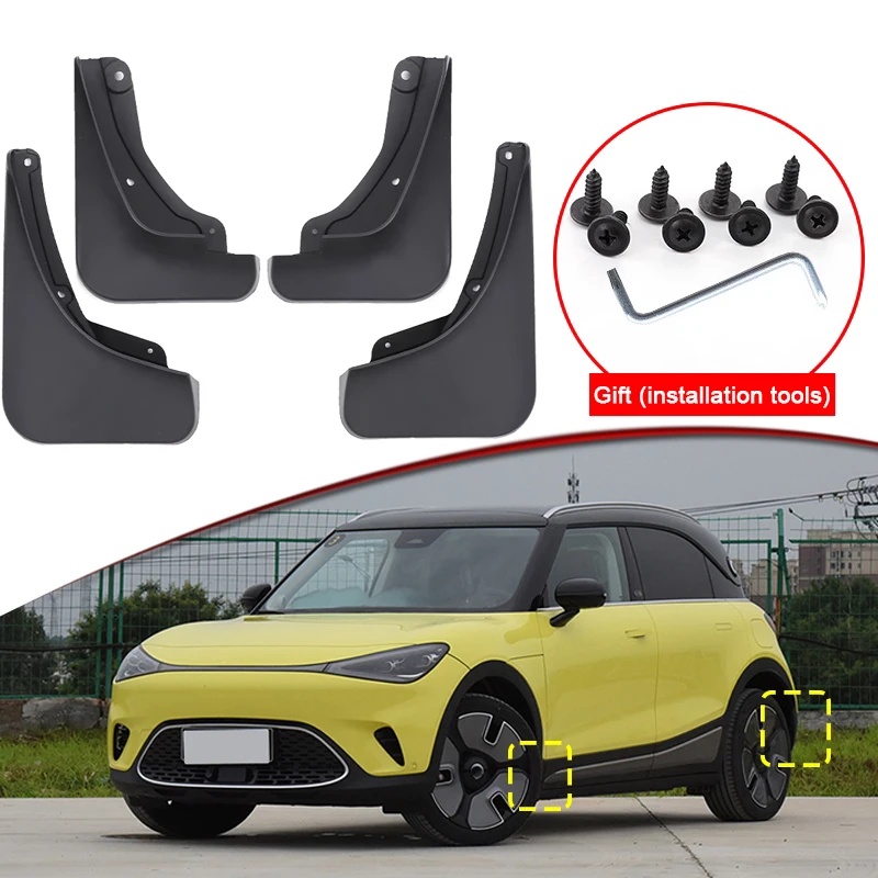 

Car Styling For Smart #1 Elf 2023 2024 2025 ABS Car Mud Flaps Splash Guard Mudguards MudFlaps Front Rear Fender Auto Accessories