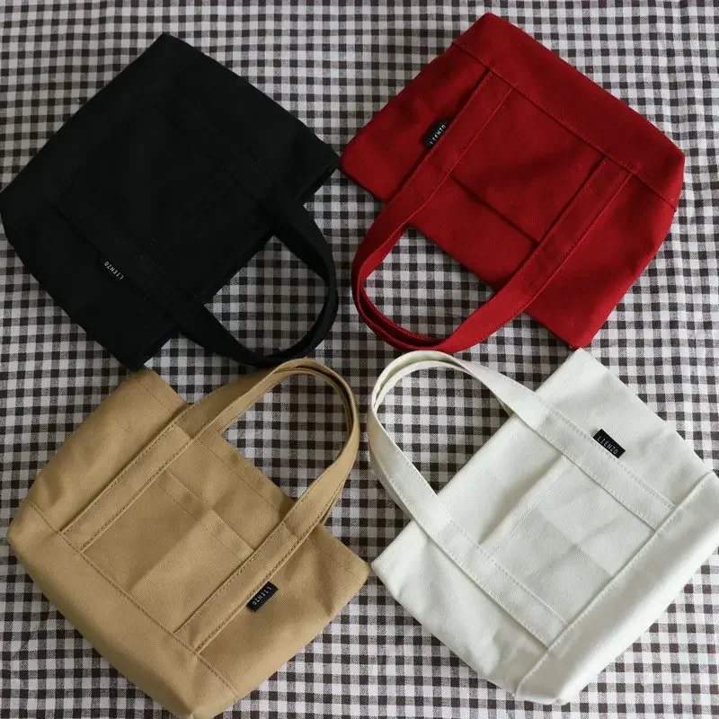 

Small Cotton Canvas Handbags for Women Top Handle Bag Casual Totes Female Eco Reusable Bag Handbag Bolsas Femininas Bolsos