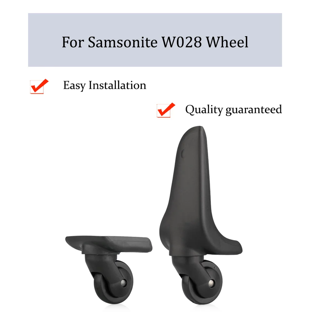 

For Samsonite W028 Nylon Luggage Wheel Trolley Case Wheel Pulley Sliding Casters Universal Wheel Repair Slient Wear-resistant