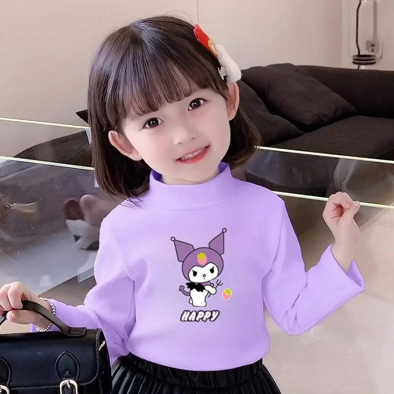 Sanrio Kawaii Anime Kuromi Half Turtleneck Fleece Base Shirt Cute Cartoon Autumn Winter Wear Warm T-Shirt Fleece Top Kids Toys
Sanrio Kawaii Anime Kuromi Half Turtleneck Fleece Base Shirt Cute Cartoon Autumn Winter Wear Warm T-Shirt Fleece Top Kids Toys