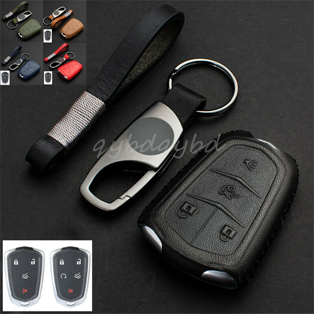 

Leather Car Smart Key Fob Case Cover Shell Skin Bag Holder For Cadillac XTS XT4 XT5 XT6 ATSL ATS CT6 Accessories Styling