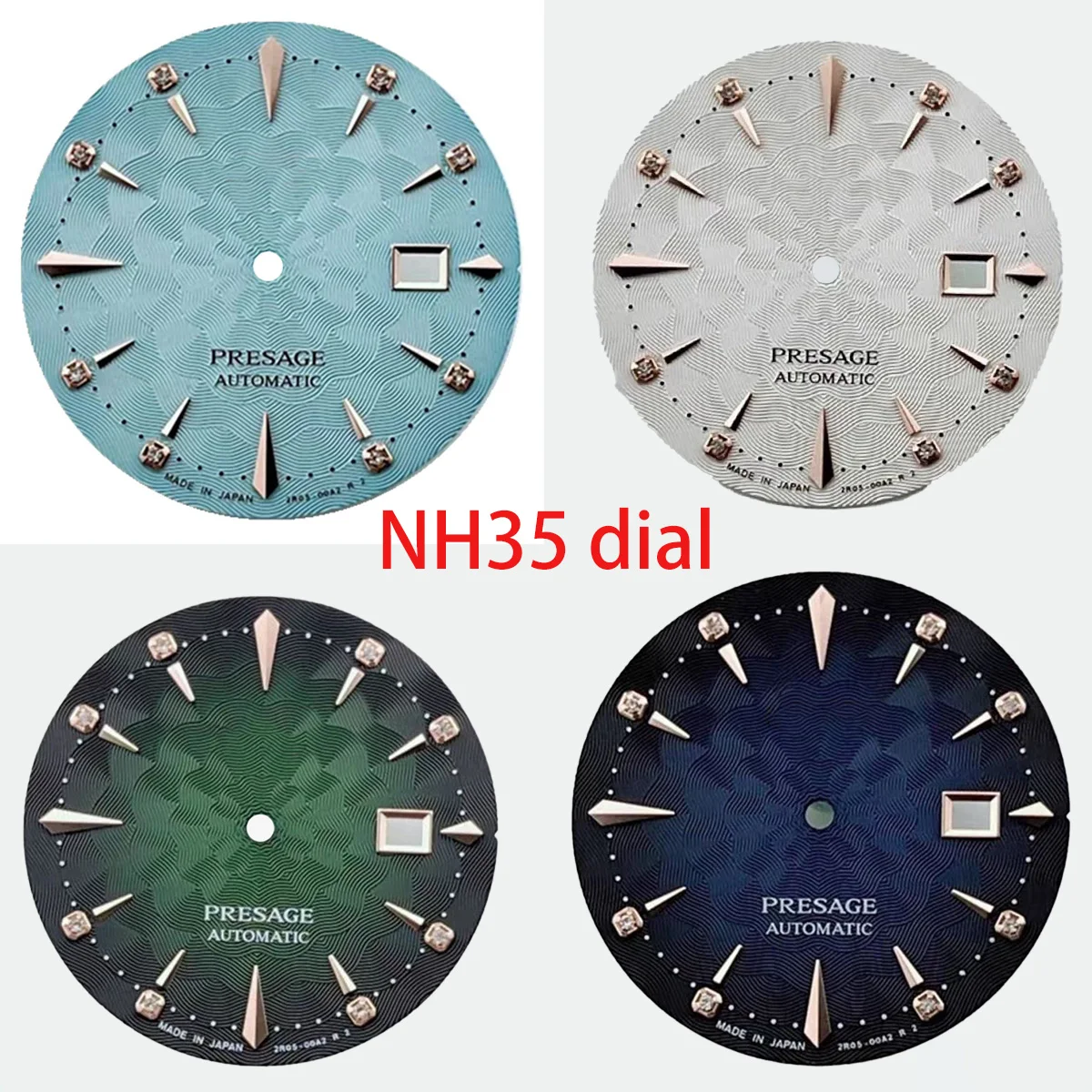 Циферблат NH35 35 мм, белый, синий, черный, зеленый циферблат без подсветки, Часовые аксессуары NH35
Циферблат NH35 35 мм, белый, синий, черный, зеленый циферблат без подсветки, Часовые аксессуары NH35