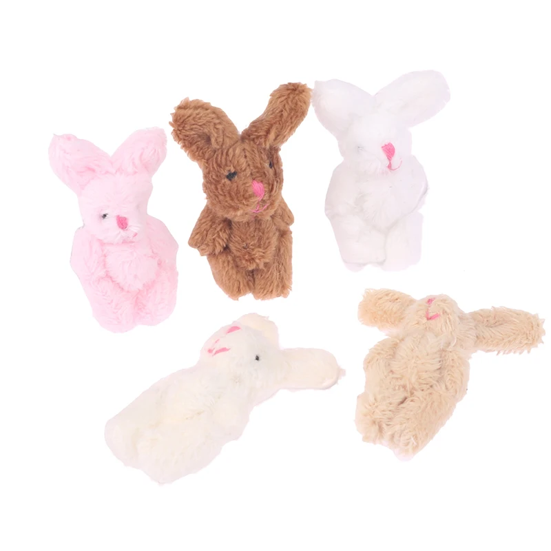 

5.5CM Cute Rabbit Plush Toy Cartoon Bunny Pendant Soft Stuffed Doll Keychain Backpack Bag Key Ring Decor Dollhouse Decor Doll