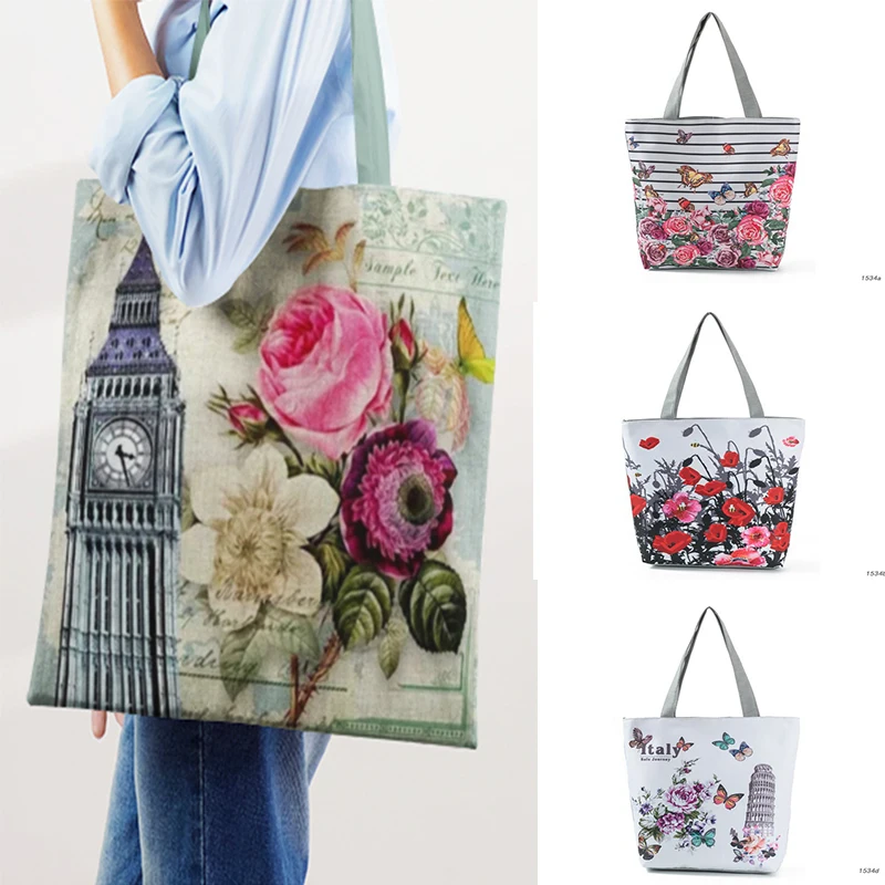 Floral Printed Shoulder Bag Handbag Women Summer Beach Bag Canvas Daily Use New Arrival Female Shopping Tote Lady Eco-Friendly
Floral Printed Shoulder Bag Handbag Women Summer Beach Bag Canvas Daily Use New Arrival Female Shopping Tote Lady Eco-Friendly