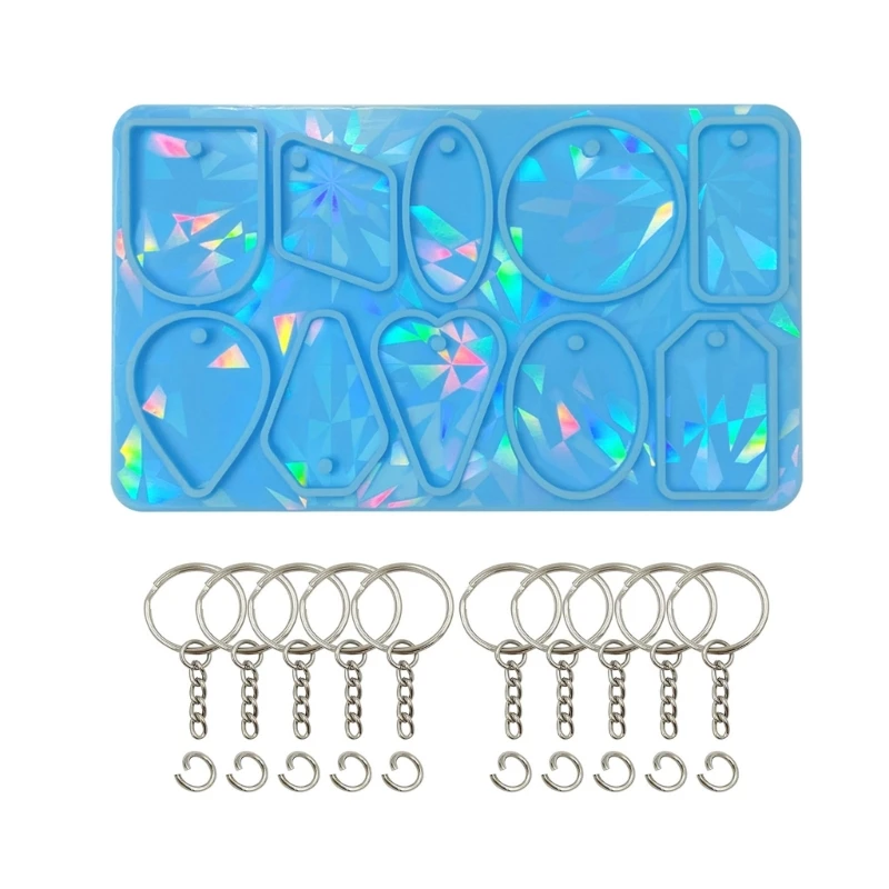 Holographic Resin Keychain Molds Geometrical Shape Pendant Earring Molds Wind Chime Charm Epoxy Molds Handmade Art DIY
Holographic Resin Keychain Molds Geometrical Shape Pendant Earring Molds Wind Chime Charm Epoxy Molds Handmade Art DIY