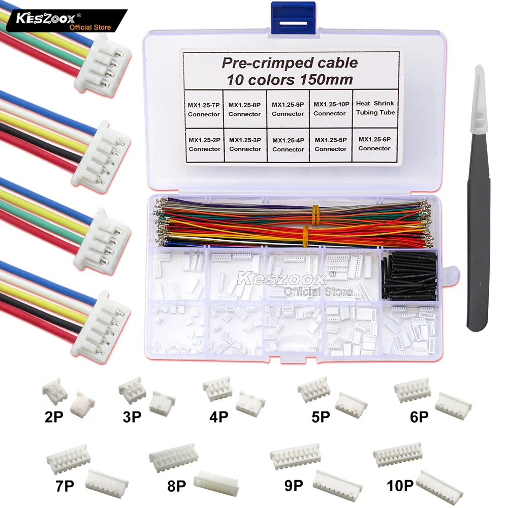 Yoeruyo MX1.25mm Male Connector Kit 2/3/4/5/6/7/8/9/10P Crimp Terminal Wire For Pixhawk APM2.8 Male Plug Electronic
Yoeruyo MX1.25mm Male Connector Kit 2/3/4/5/6/7/8/9/10P Crimp Terminal Wire For Pixhawk APM2.8 Male Plug Electronic
