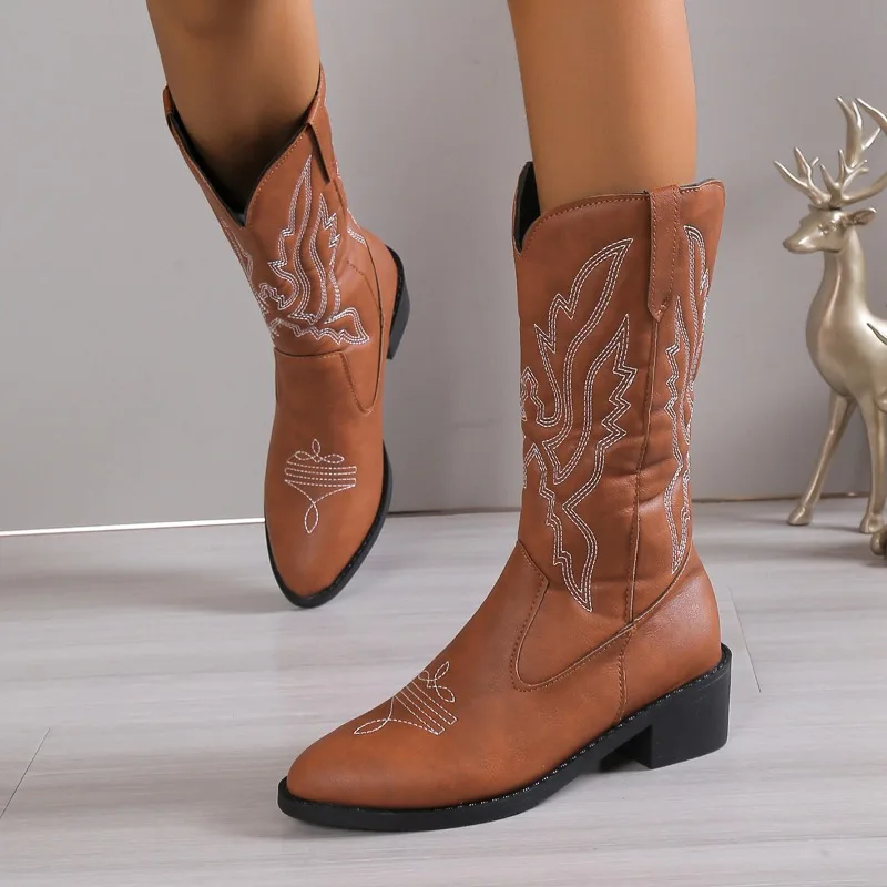 Big Size 43 Brown Women's Boots Retro Autumn Winter Knee High Boots Women Comfy Walking Female Western Cowboy Boot Women's Shoes
Big Size 43 Brown Women's Boots Retro Autumn Winter Knee High Boots Women Comfy Walking Female Western Cowboy Boot Women's Shoes