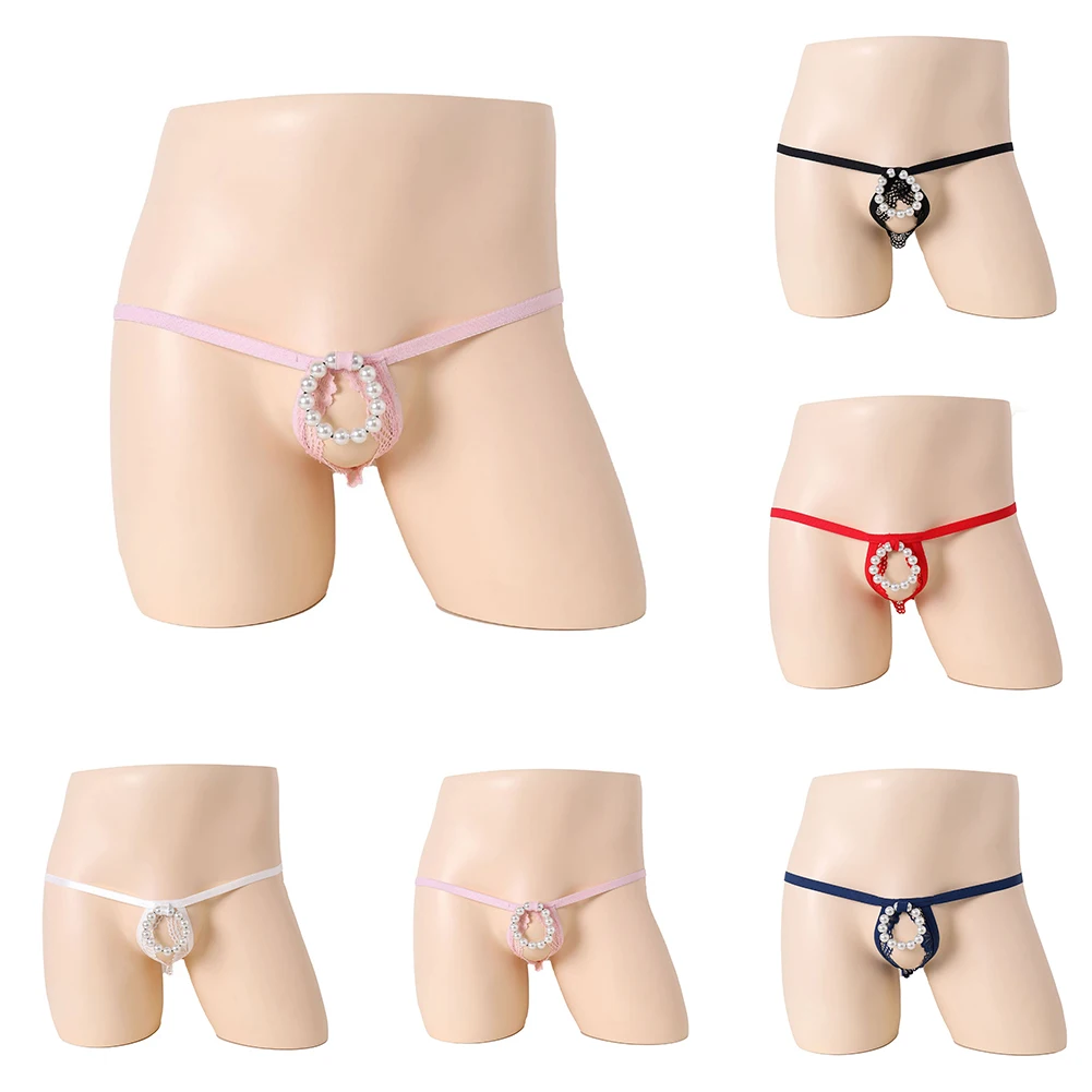 Front O Ring Pearl Underwear Men's Crotchless G-Strings T-Back Thongs Open Back Panties Briefs Sheer Sexy Lingeries Exposed Butt
Front O Ring Pearl Underwear Men's Crotchless G-Strings T-Back Thongs Open Back Panties Briefs Sheer Sexy Lingeries Exposed Butt