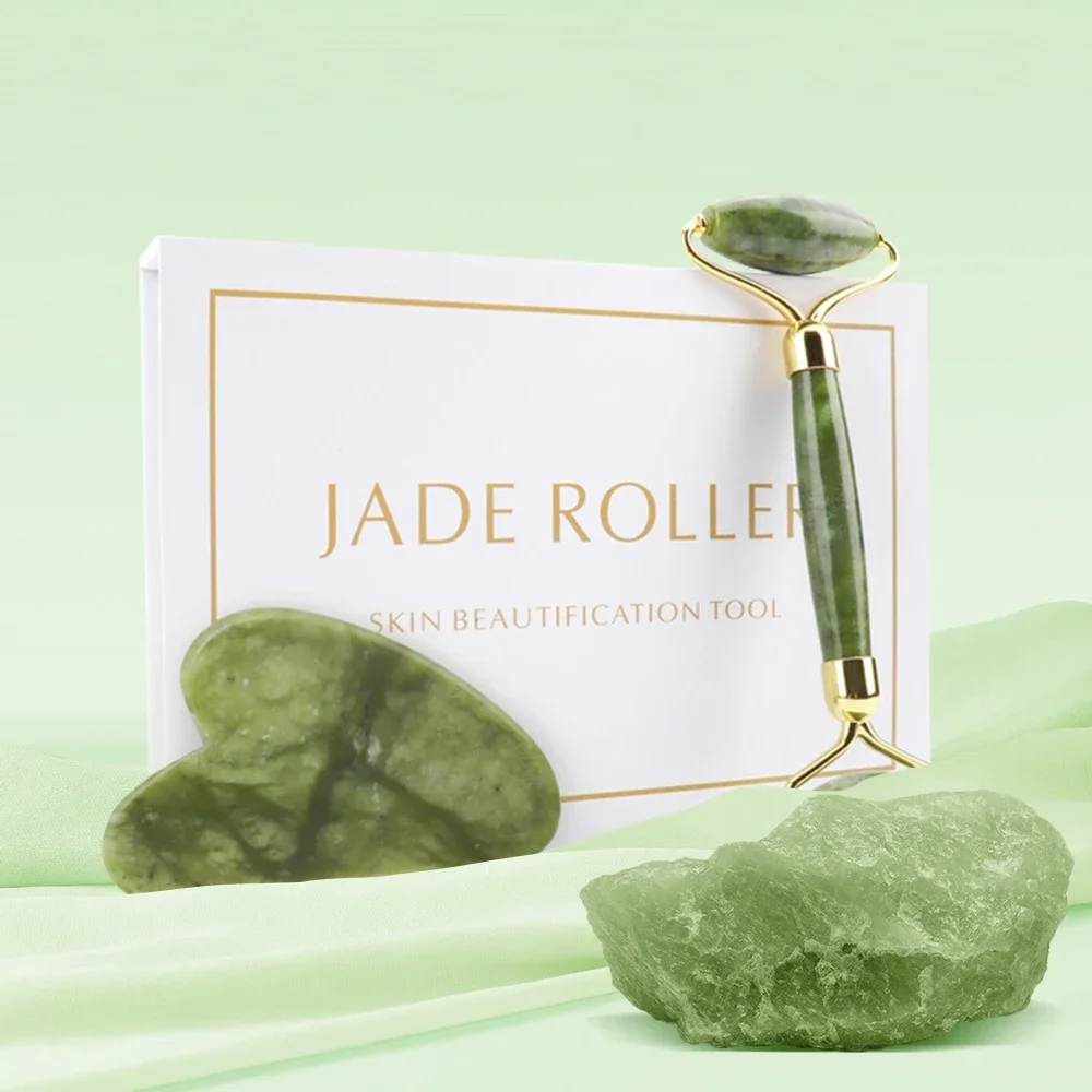 Double Heads Jade Roller Face-lift Set Natural Xiuyu Facial Massage Roller Gua Sha Board Set Body Slim Neck Thin Skin Care Tools
Double Heads Jade Roller Face-lift Set Natural Xiuyu Facial Massage Roller Gua Sha Board Set Body Slim Neck Thin Skin Care Tools