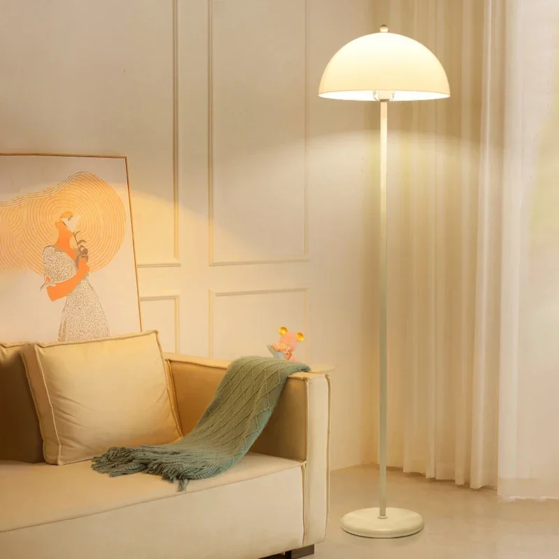 

Modern Minimalist Cream Style E27 Led Floor Lamp Nordic Living Room Bedroom Corner Sofa Home Decor Bedside Lamp Standing Light