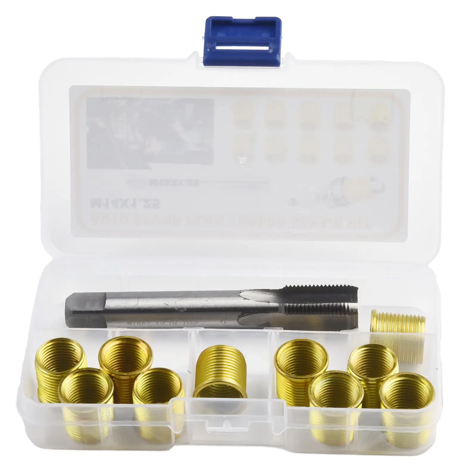 Thread Tap Efficient Thread Repair Kit for Gasoline Engines and Generators with M16X125 Tap and M14X125 Inserts
Thread Tap Efficient Thread Repair Kit for Gasoline Engines and Generators with M16X125 Tap and M14X125 Inserts