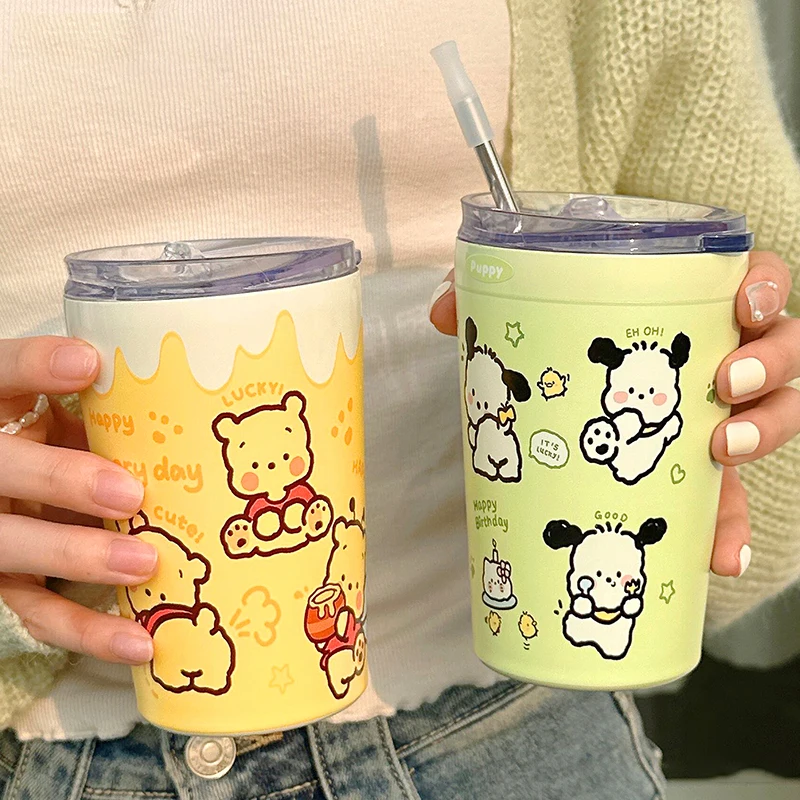 New Kawaii Anime Pochacco Thermos Cup Cartoon Cute Coffee with Straw Cup Creative Frosted Student Water Cup Gift for Girls
New Kawaii Anime Pochacco Thermos Cup Cartoon Cute Coffee with Straw Cup Creative Frosted Student Water Cup Gift for Girls