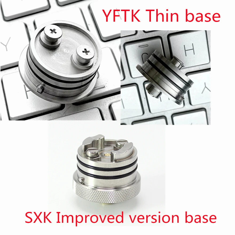 

SXK Base Flash-e-Vapor V4.5S+ Rta Base 23mm Tank Atomizer Tank Rta Atomizer Rta Rebuildable 316ss Material YFTK 3.5ML Cap