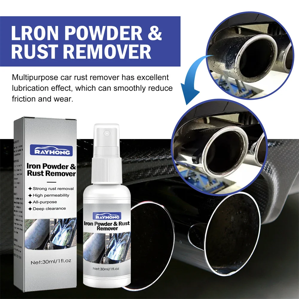 

30ml Rust Remover Rust Inhibitor Derusting Spray Car Maintenance Cleaning Metal Chrome Paint Clean Anti-rust Lubricant