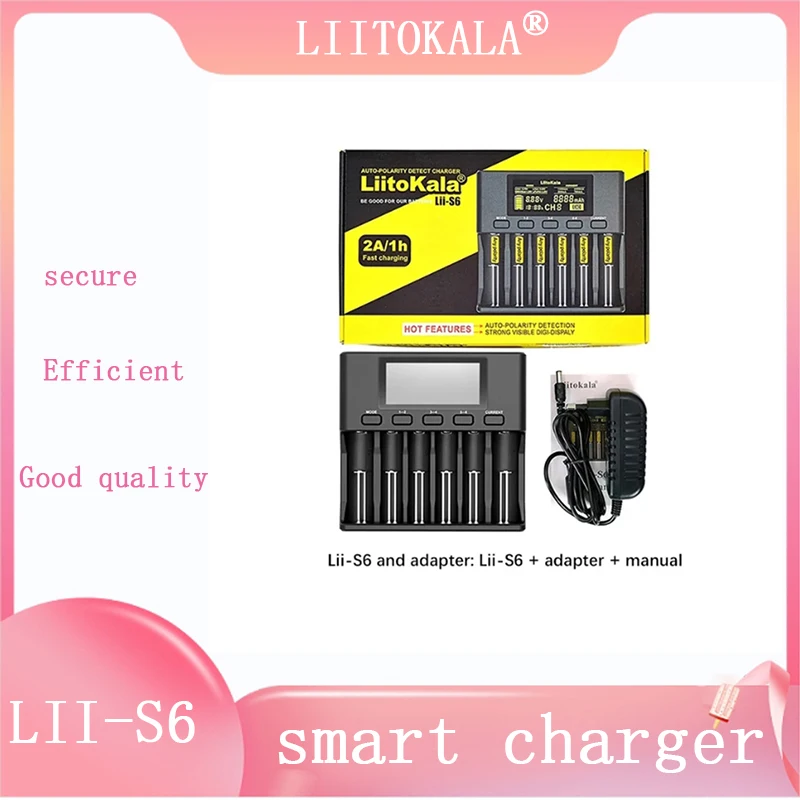 

LiitoKala Lii-S6 Lii-M4S Lii-M4 Lii-500S Lii-600 1.2V Nickel hydrogen AA test capacity 3.7V 18650 26650 21700 18500 Lithium ion