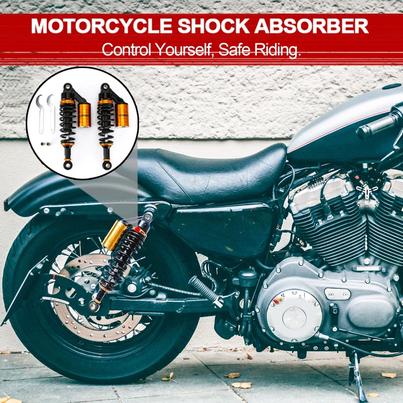 280mm/320mm/340mm Universal Motorcycle Air Spring Shock Absorber Rear Suspension for Honda Suzuki Yamaha Kawasaki ATV
280mm/320mm/340mm Universal Motorcycle Air Spring Shock Absorber Rear Suspension for Honda Suzuki Yamaha Kawasaki ATV
