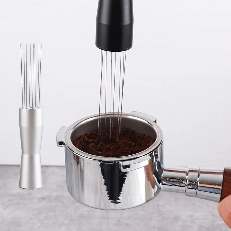 

2PC Stainless Steel Coffee Powder Tamper Distributor Coffee Powder Dispersing Needle Espresso Auxiliary Stirring Tools