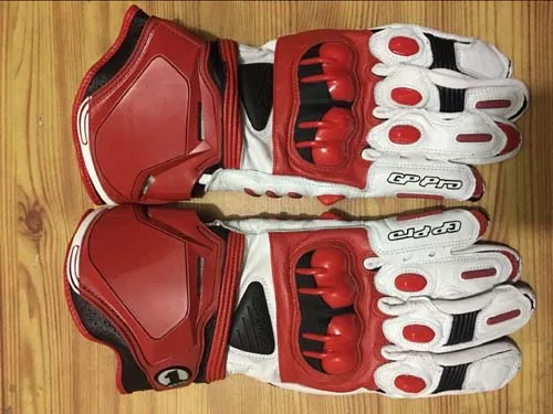 

NEW GP Pro Motorcycle Leather Gloves Road Bike Racing Riding Tracks Red/white Genuine Leather Motorbike Cowhide Gloves