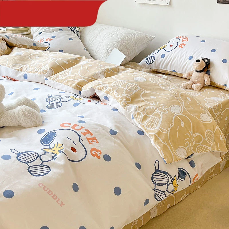 Snoopy Print Cotton Four-Piece Set Anime Cartoon Bedding Sheets Quilt Cover Pillowslip Student Dormitories Three-Piece Set
Snoopy Print Cotton Four-Piece Set Anime Cartoon Bedding Sheets Quilt Cover Pillowslip Student Dormitories Three-Piece Set