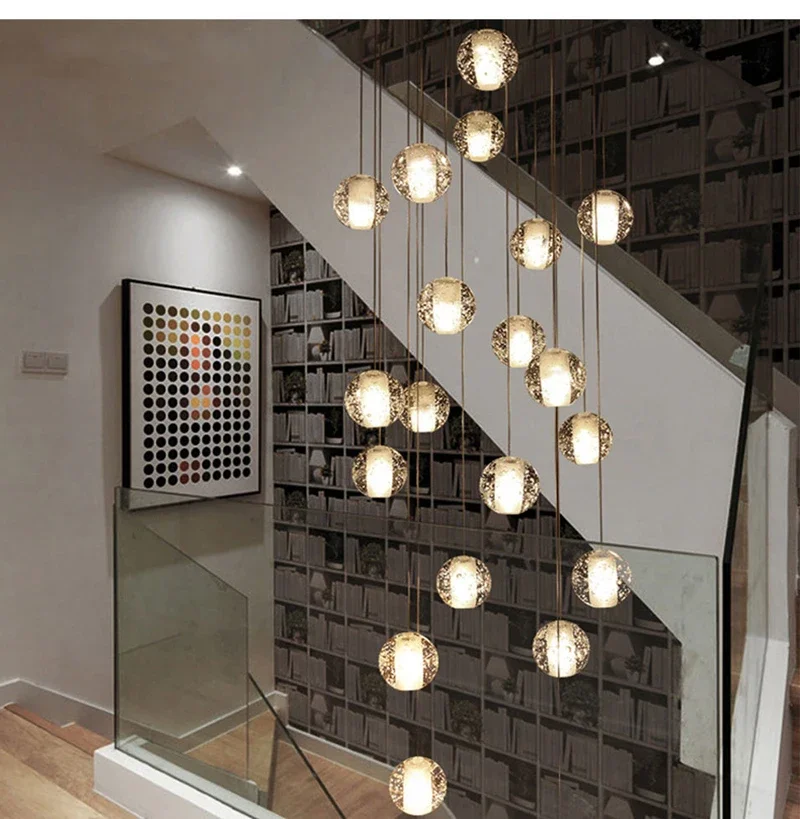 Modern Pendant Light LED Raindrop Ceiling Lamp Crystal Ball Hanging Fixture Lighting 14-Light G4 Staircase Crystal Chandelier
Modern Pendant Light LED Raindrop Ceiling Lamp Crystal Ball Hanging Fixture Lighting 14-Light G4 Staircase Crystal Chandelier