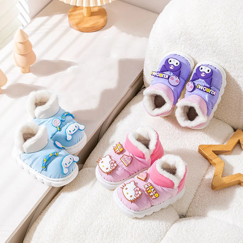 Kawaii Sanrio Kuromi Hello Kitty Cotton Slippers Anime Winter Cotton Shoes Waterproof Non-Slip Snow Boots Warm Children's Gifts
Kawaii Sanrio Kuromi Hello Kitty Cotton Slippers Anime Winter Cotton Shoes Waterproof Non-Slip Snow Boots Warm Children's Gifts