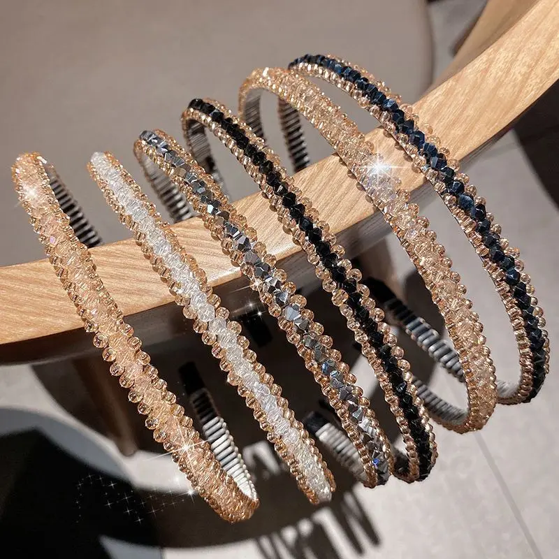 Korean Shiny Rhinestone Headband for Women Hairband Lady Elegant Bands Crystal Hair Hoop Fashion Luxury Female Hair Accessories
Korean Shiny Rhinestone Headband for Women Hairband Lady Elegant Bands Crystal Hair Hoop Fashion Luxury Female Hair Accessories