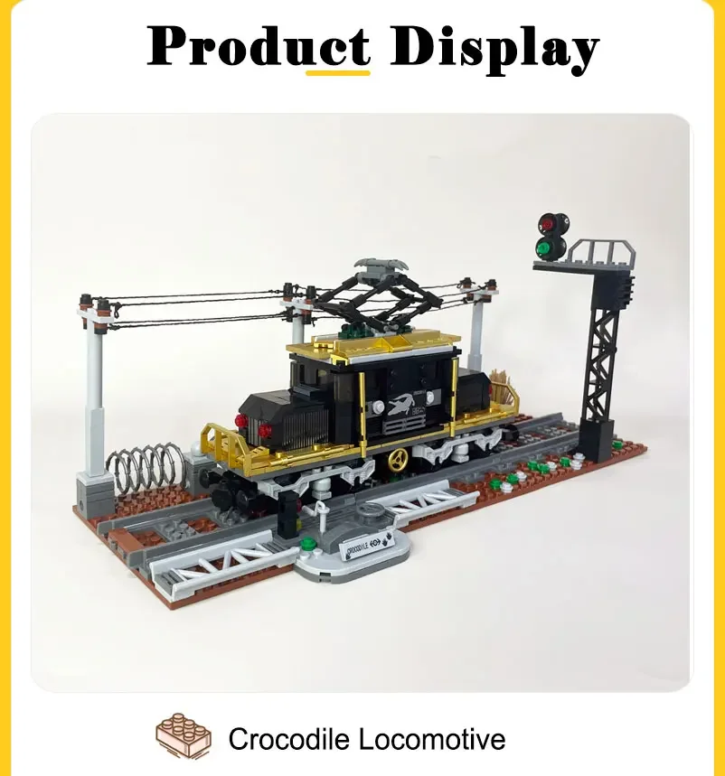 Crocodile Train Building Blocks Creative City Streetview Railway MOC Platform Rail Traffic Model Bricks Toys For Kids Adult Gift Crocodile Train Building Blocks Creative City Streetview Railway MOC Platform Rail Traffic Model Bricks Toys For Kids Adult Gift