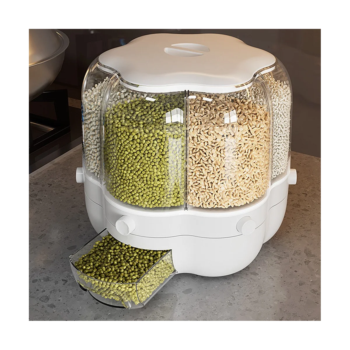 Home Food Container Rotatable Rice Barrels Sealed Cereal Dispenser Kitchen Food Storage Container White 6.5Kg
Home Food Container Rotatable Rice Barrels Sealed Cereal Dispenser Kitchen Food Storage Container White 6.5Kg