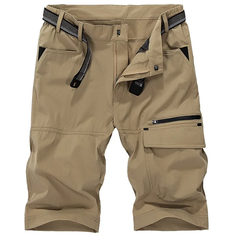 

Шорты-карго мужские с карманами, повседневные свободные короткие штаны, тактические быстросохнущие в стиле милитари, для активного отдыха и походов, лето