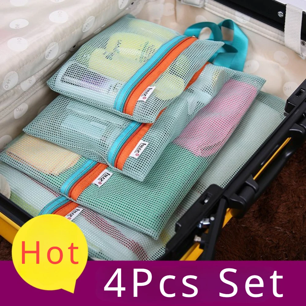 4pcs/set Travel Storage Bag Portable Travel Mesh Bag Case Toiletry Clothes Underwear Hanging Storage Bag Organizer Pouch
4pcs/set Travel Storage Bag Portable Travel Mesh Bag Case Toiletry Clothes Underwear Hanging Storage Bag Organizer Pouch