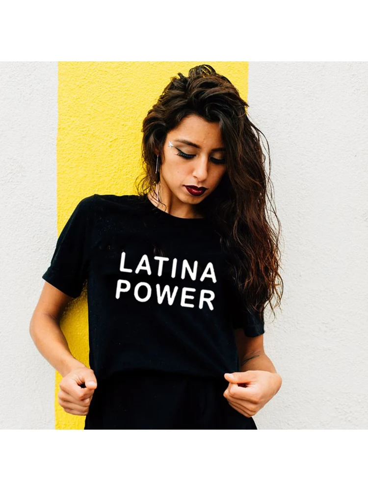 

Latina Power T Shirt Slogan Latina Shirts Feminis TShirtssummer Fashion Tumblr Grunge Graphic Tee Tops Ladies Girls Power Tshirt
