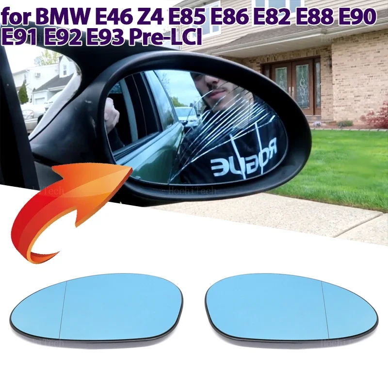 

Door Wing Rearview Mirror Glass Side Mirror Lens Heated Side For BMW Z4 E85 E86 1er 3er E82 E88 E90 E91 E92 E93 Pre-LCI E46-M3