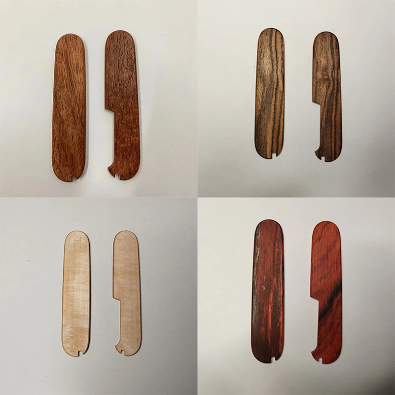 

10 Pairs/lot Custom Made Wood Grip Handle Scales For 91MM Victorinox Swiss Army Knives DIY Making Accessories Parts Patches