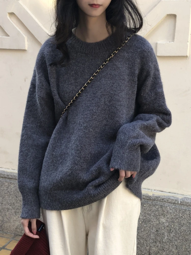 Fashion Women Sweaters 2023 Korean Fashion Autumn Winter New Solid Pullovers O-Neck Long Sleeve Top Knitwear LOOSE Jumpers
Fashion Women Sweaters 2023 Korean Fashion Autumn Winter New Solid Pullovers O-Neck Long Sleeve Top Knitwear LOOSE Jumpers