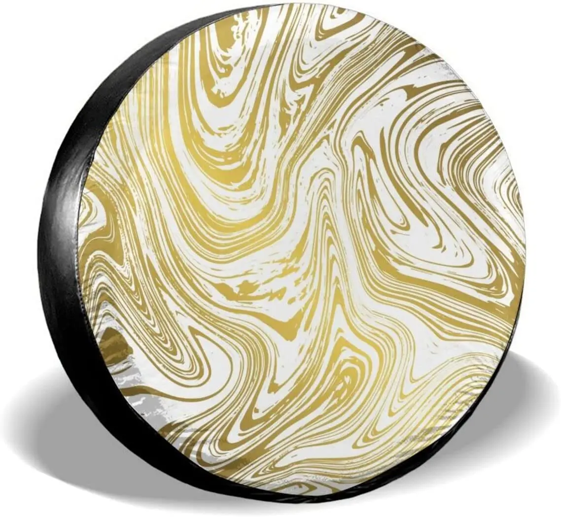 Gold Marble Texture Spare Tire Cover Waterproof Dust-Proof Wheel Protectors Universal for Trailer,,SUV,RV and Many V
Gold Marble Texture Spare Tire Cover Waterproof Dust-Proof Wheel Protectors Universal for Trailer,,SUV,RV and Many V