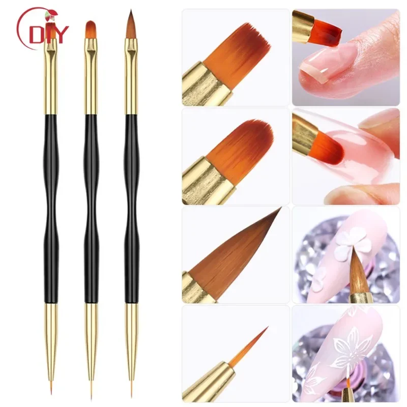 DIY 3Pcs French Stripe Nail Art Liner Brush Set Tips Ultra-thin Line Drawing Pen Dual End UV Gel Painting Brushes Manicure Tools
DIY 3Pcs French Stripe Nail Art Liner Brush Set Tips Ultra-thin Line Drawing Pen Dual End UV Gel Painting Brushes Manicure Tools