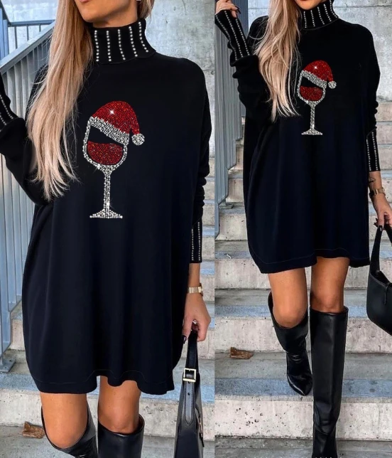 Elegant and Pretty Women's Dresses 2023 Autumn and Winter New Casual Fashion Loose High Neck Print Flowing Pullover Dress
Elegant and Pretty Women's Dresses 2023 Autumn and Winter New Casual Fashion Loose High Neck Print Flowing Pullover Dress